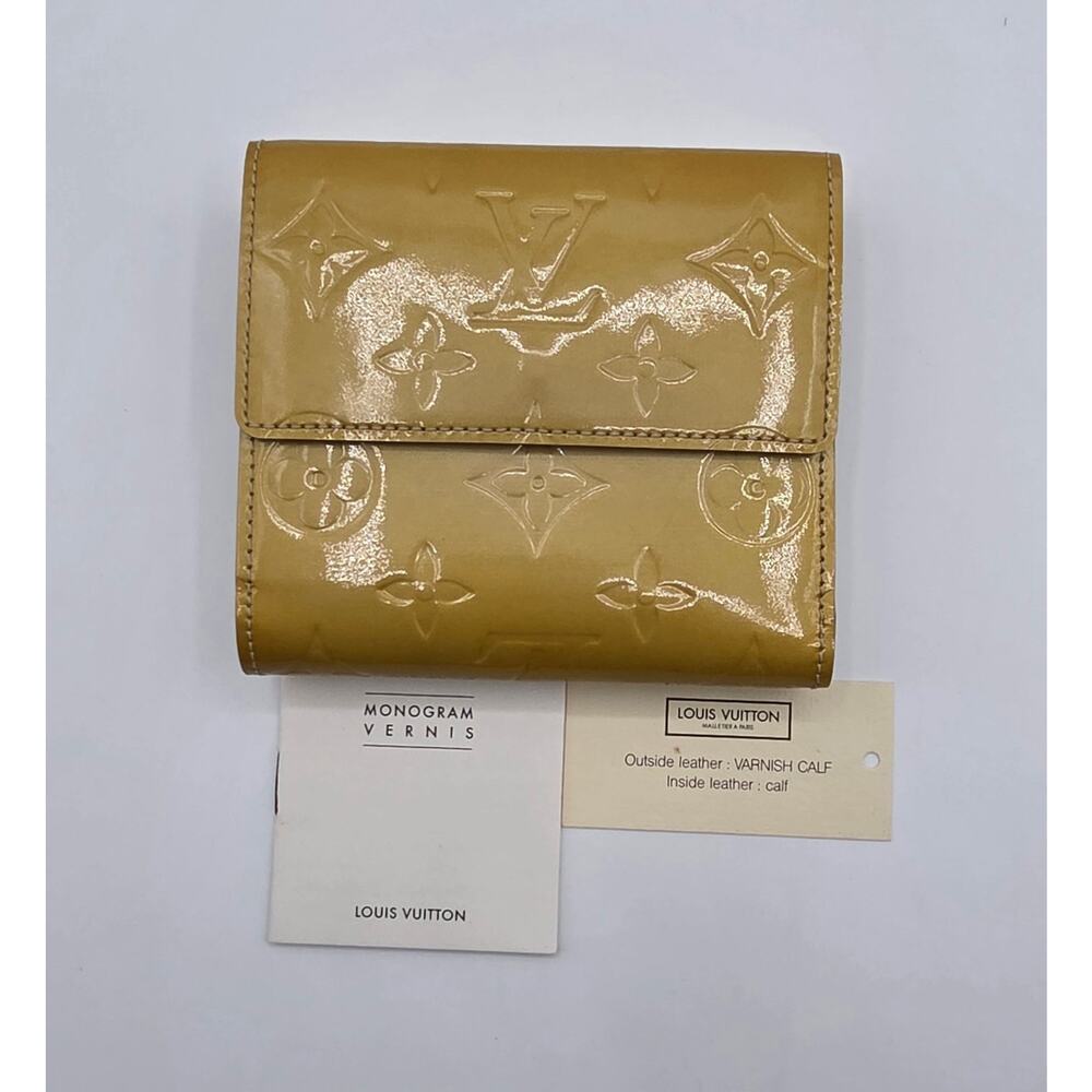 Louis Vuitton Amarante Monogram Jaune Passion Vernis Elise Wallet